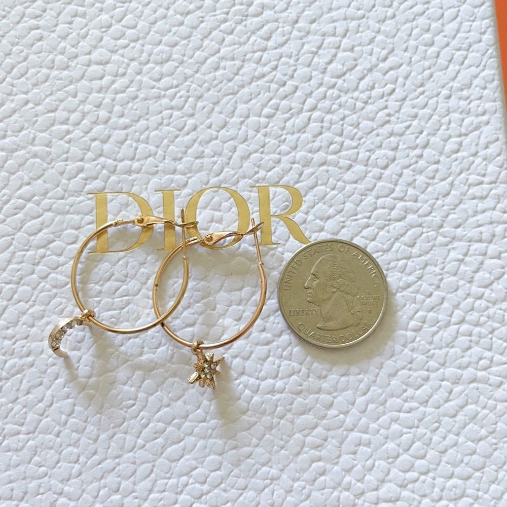 Astronomy Diamond Hoop Earrings - Picture 4 of 4